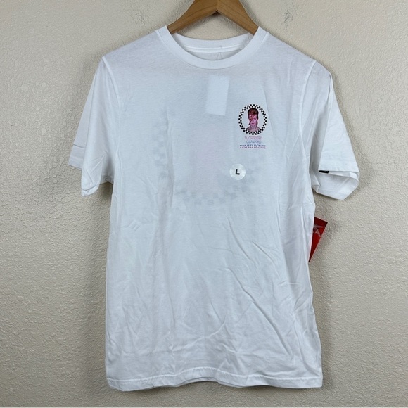 Vans X David Bowie Aladdin Sane Graphic Short Sleeve Top Size Large Boy - Picture 1 of 11